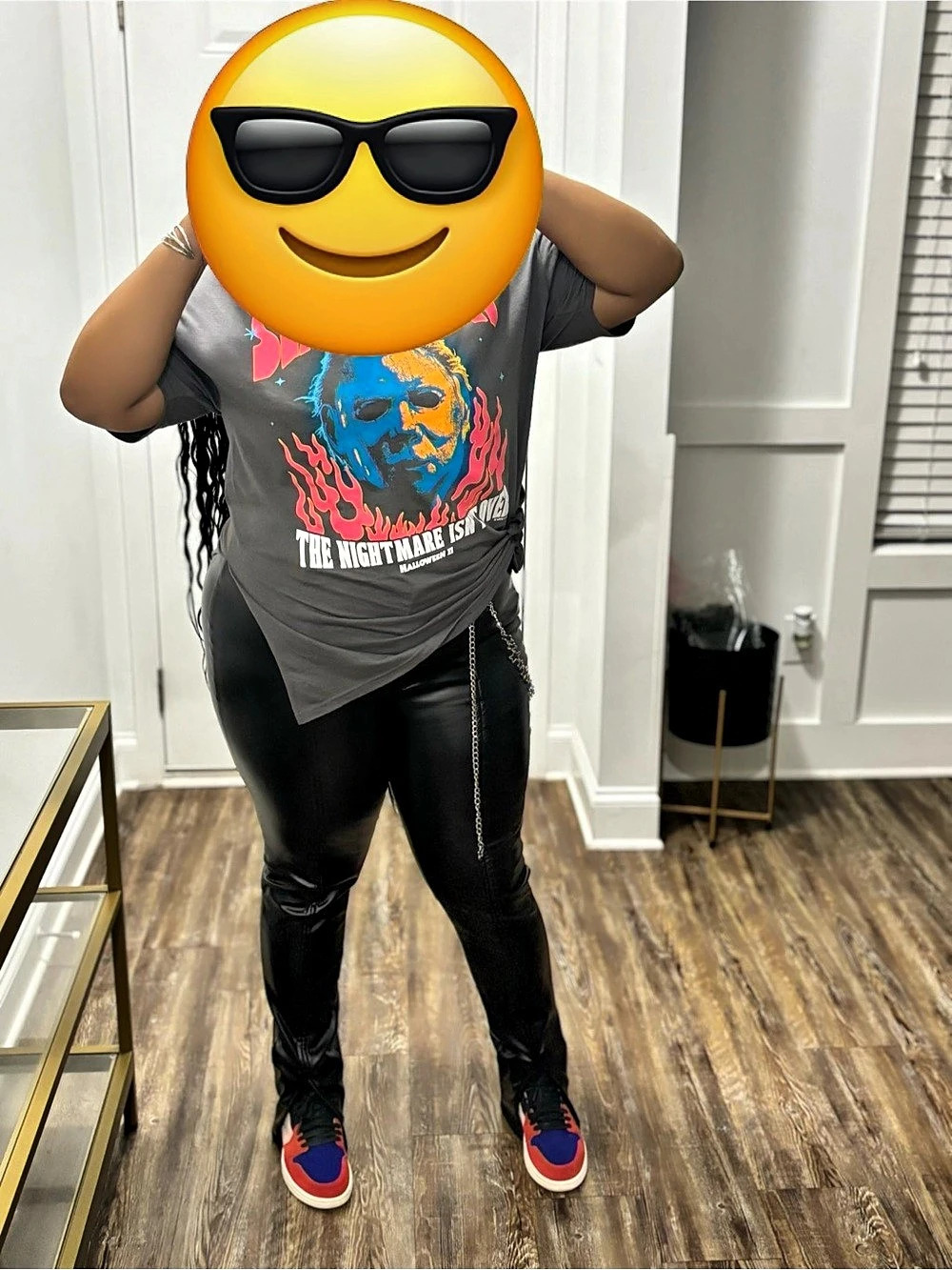Akira Faux Leather Skinny Pants in Black